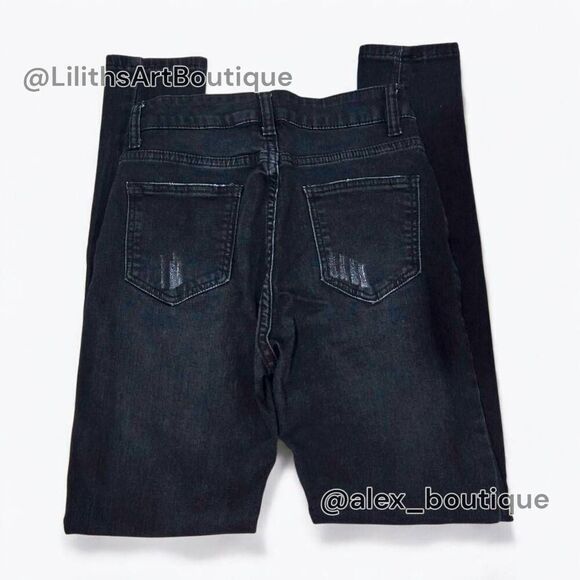 SHEIN High Rise Button-up Skinny Jeans(A010)-Size XS (2/26) for Women - Picture 3 of 9